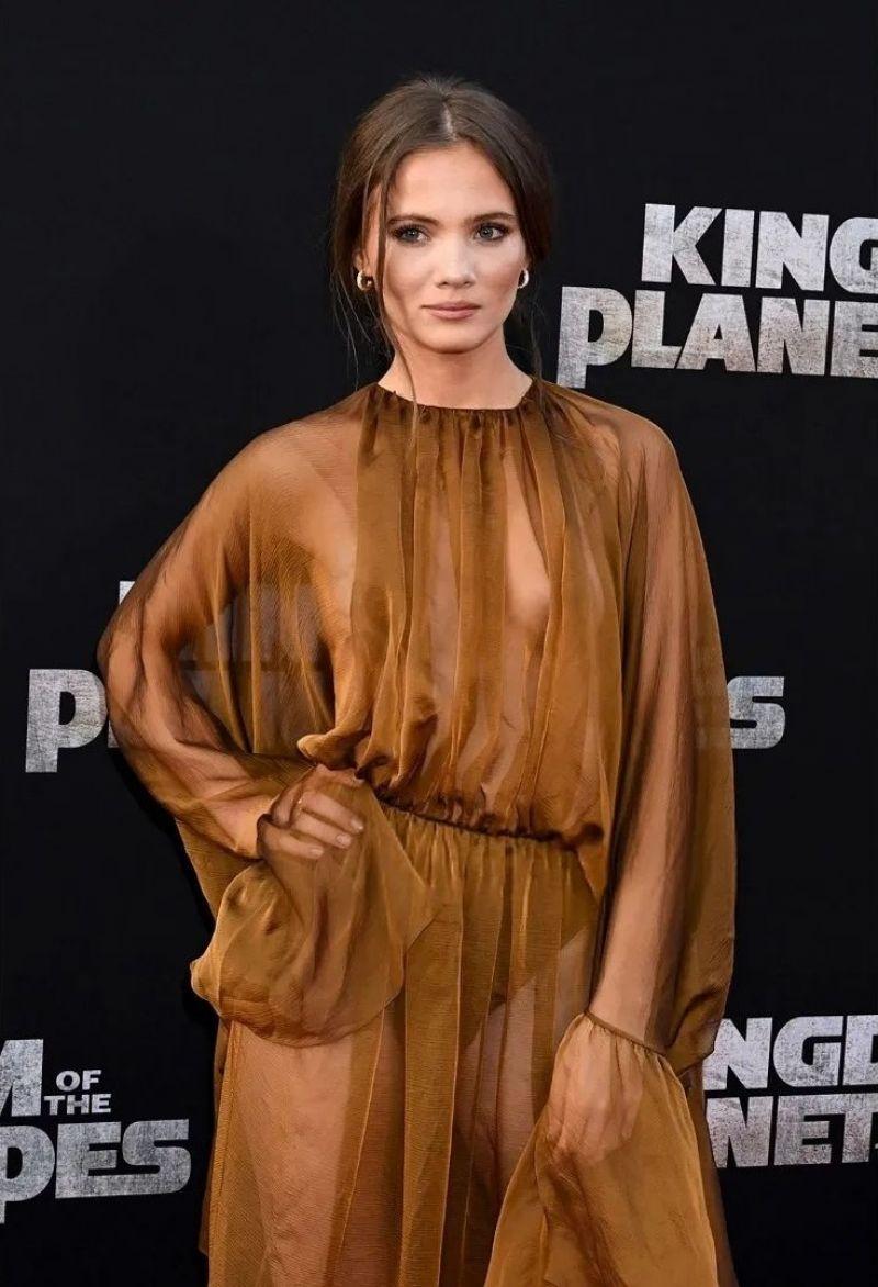 Freya Allan at Kingdom of the Planet of the Apes Premiere in Los Angeles