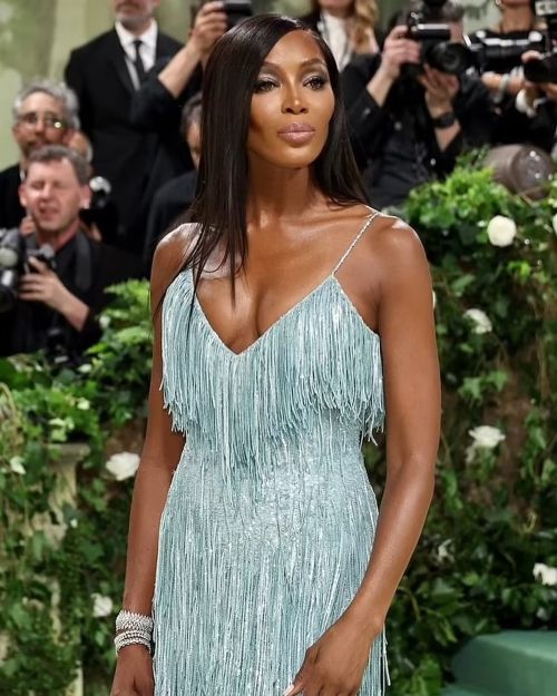 Naomi Campbell spotted in Burberry by Daniel Lee at Meta Gala 2024
