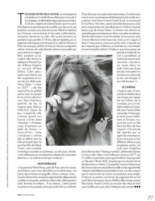 Camille Rowe in Elle France June 2024 3