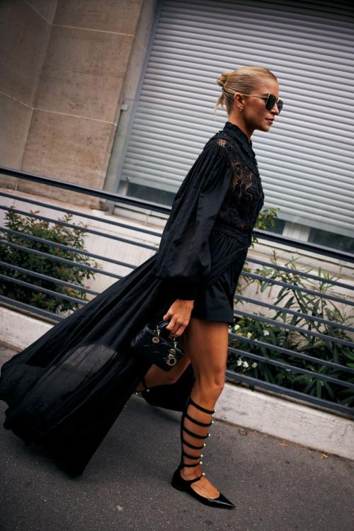 Caroline Daur Arrives at Dior Fashion Show Paris Haute Couture Week 4