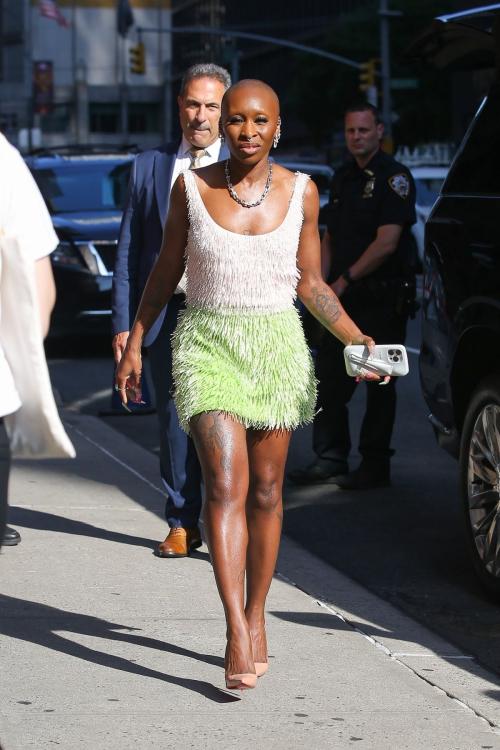 Cynthia Erivo Arrives at Late Show Stephen Colbert New York 1
