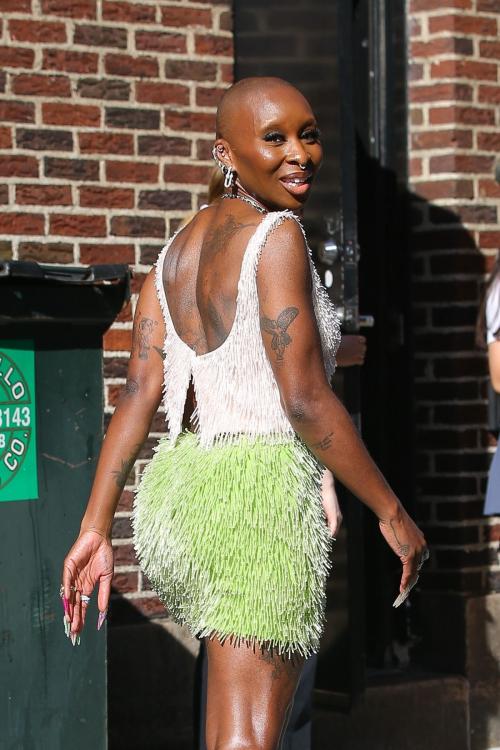 Cynthia Erivo Arrives at Late Show Stephen Colbert New York 3