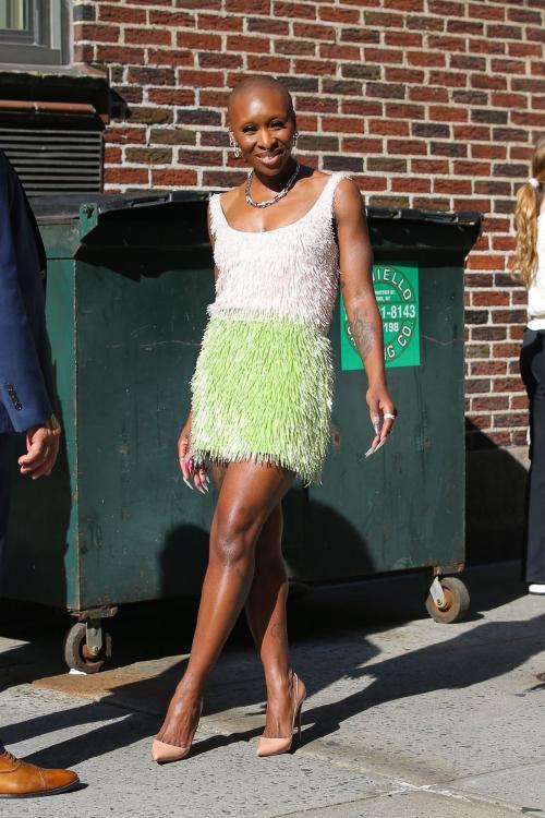 Cynthia Erivo Arrives at Late Show Stephen Colbert New York 4