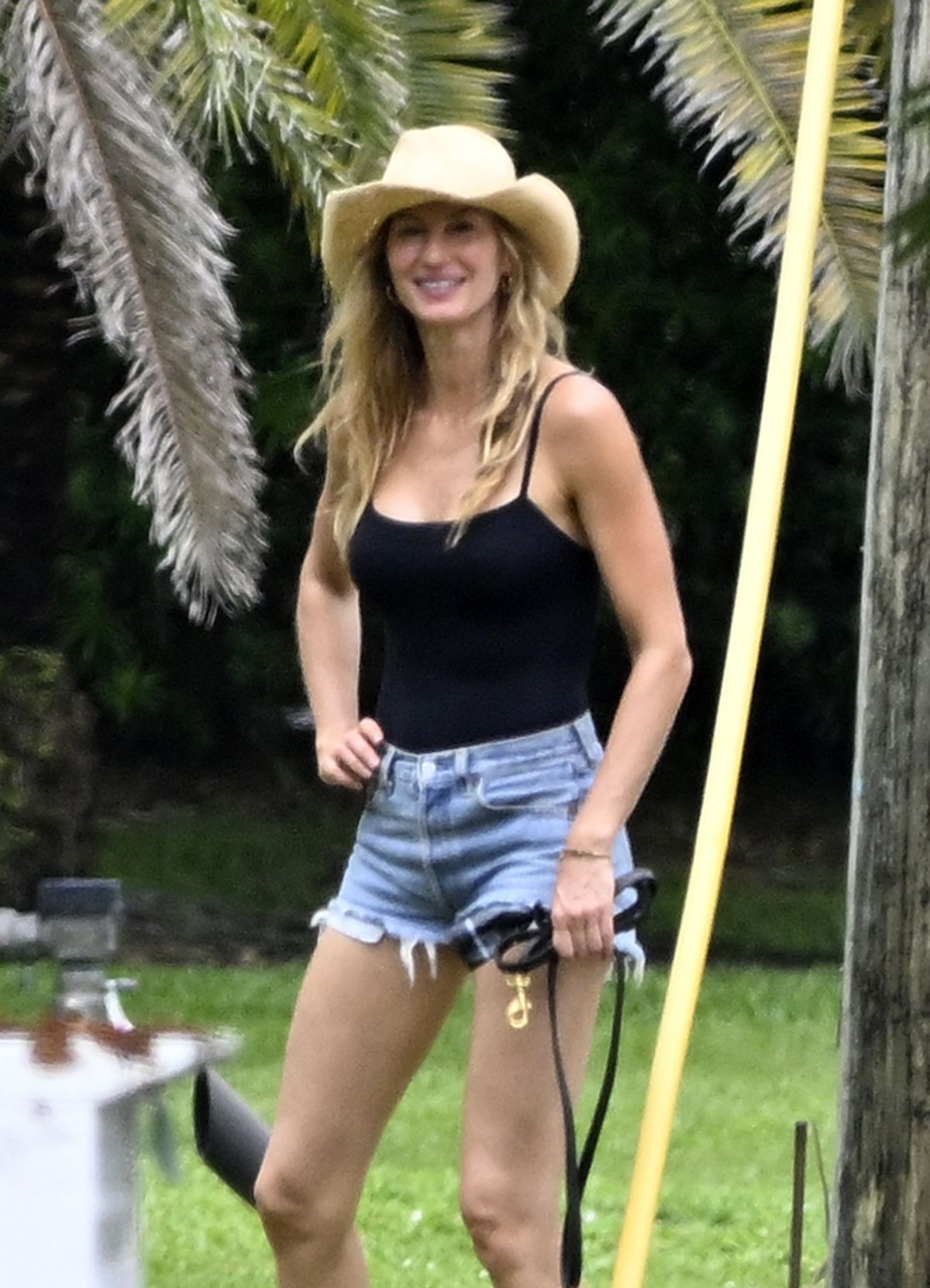 Gisele Bundchen Out with Her Dog on Father Gisele Bundchen Out with Her Dog on Father