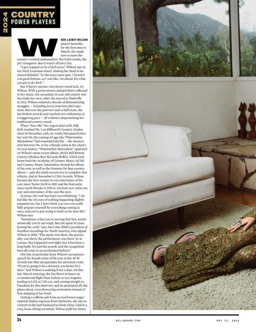 Lainey Wilson in Billboard Magazine May 2024 5
