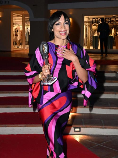 Rosario Dawson at Filming Italy Sardinia Festival in Santa Margherita di Pula 1