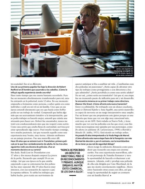 Scarlett Johansson in Fotogramas Magazine July 2024 1