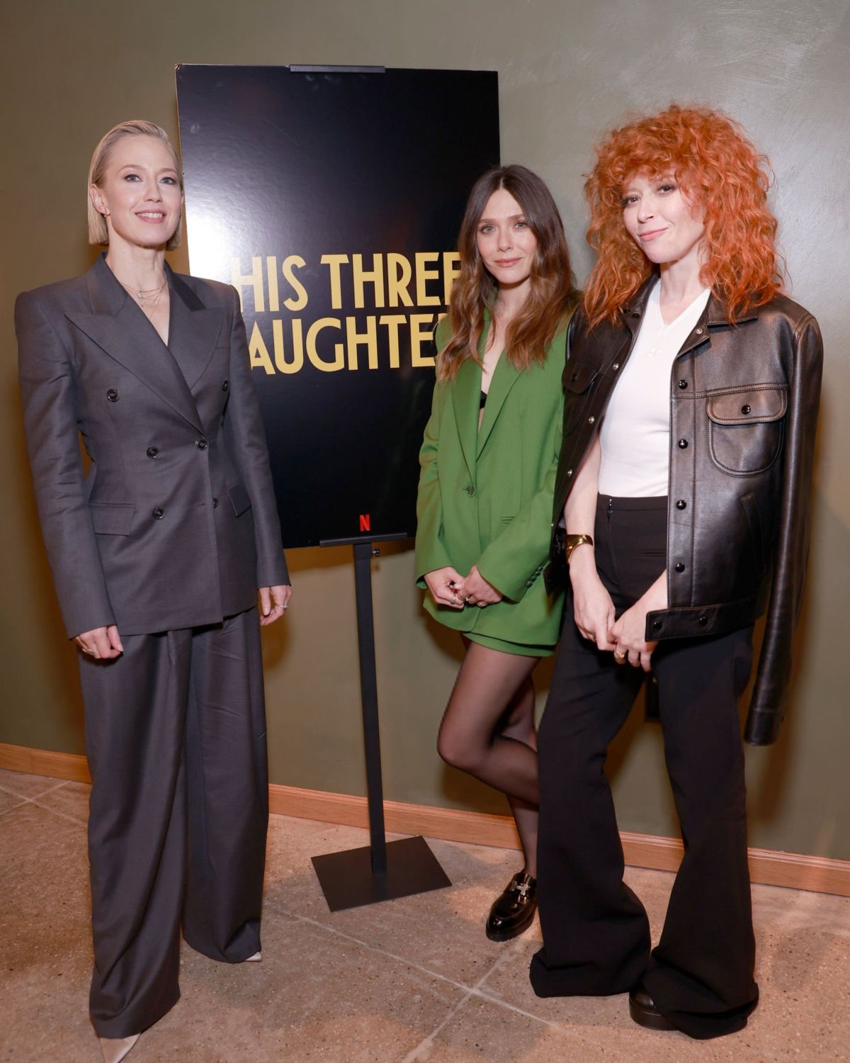 Elizabeth Olsen Natasha Lyonne and Carrie Coon at His Three Daughters Q&A Screening New York Elizabeth Olsen Natasha Lyonne and Carrie Coon at His Three Daughters Q&A Screening New York