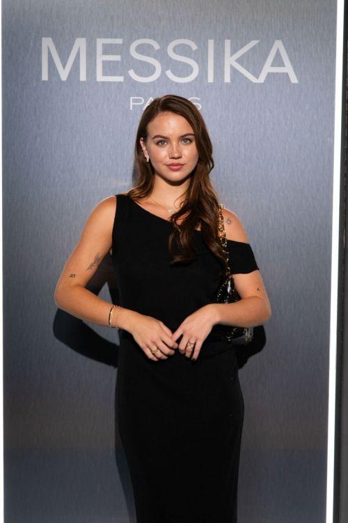 Emma Brooks wears Black Dress at Messika Cocktail in Paris, June 2024