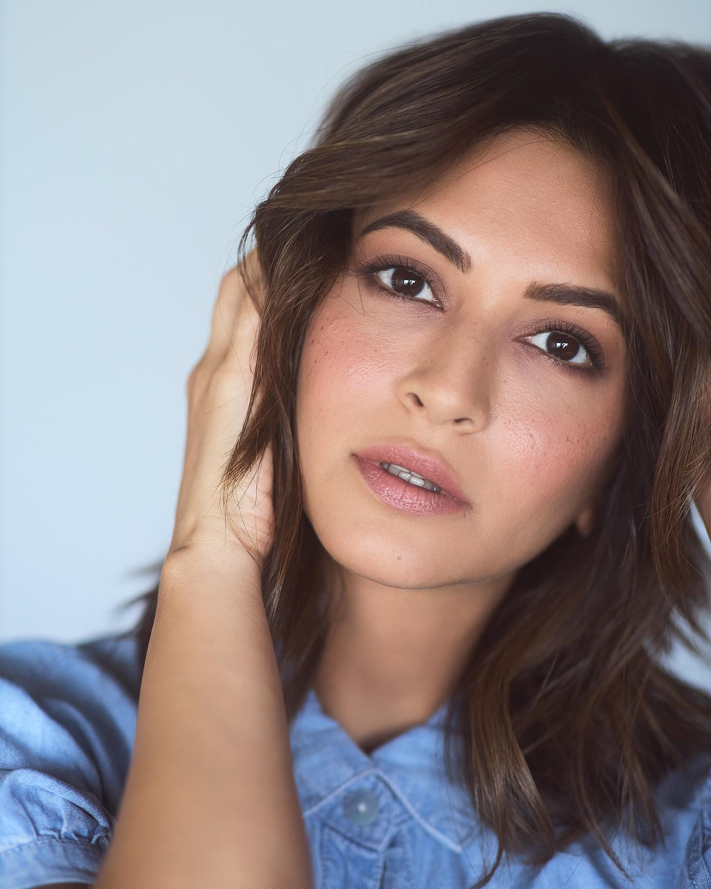 Kriti Kharbanda in Denim Shirt & Dark Bottom, June 2024 Photoshoot