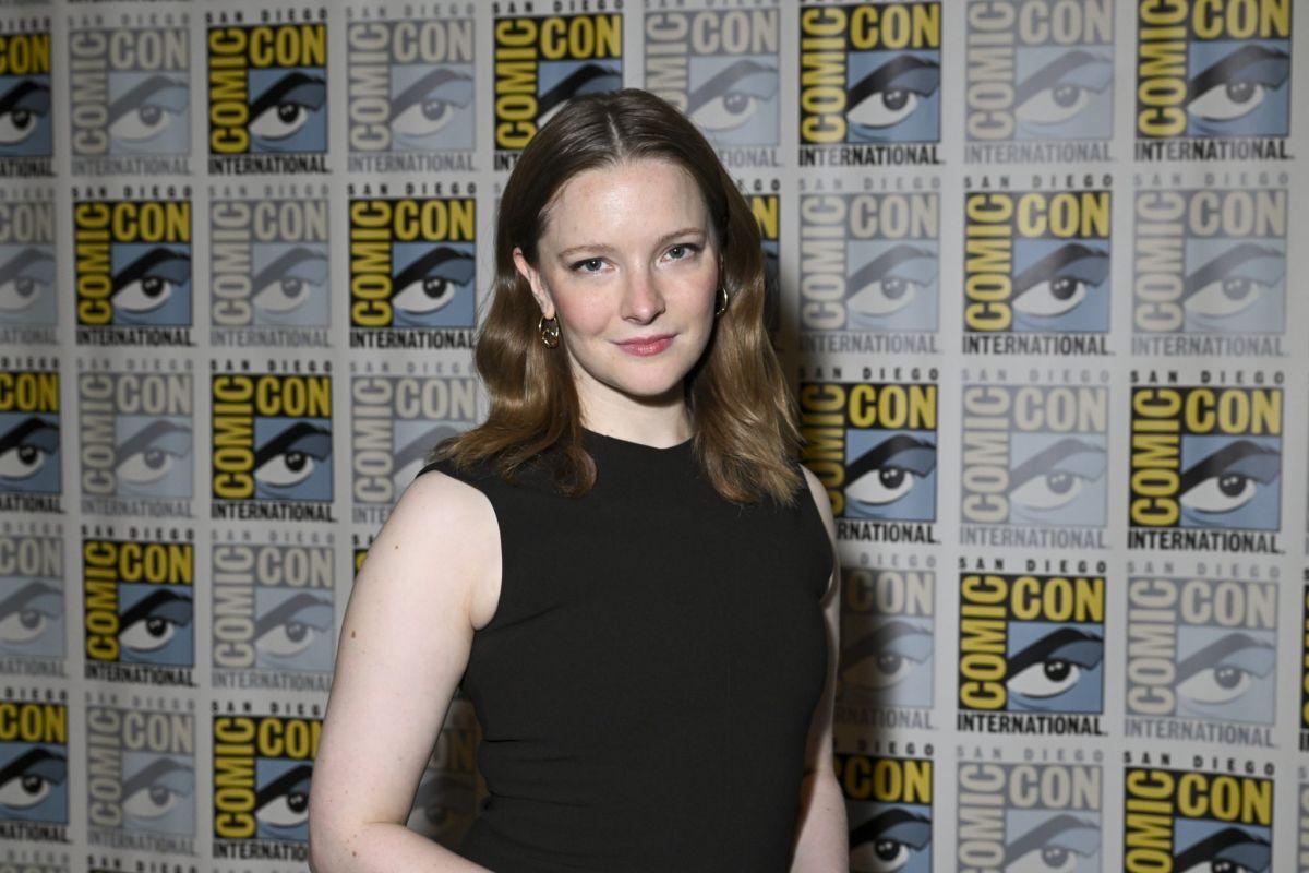 Morfydd Clark at The Lord of the Rings: The Rings of Power Season 2 Panel at San Diego Comic-Con