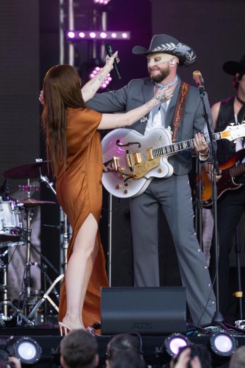 Noah Cyrus and Orville Peck Performs at Jimmy Kimmel Live! Outdoor Concert Series in Hollywood 5