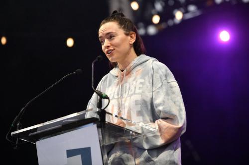 Daisy Ridley Speaking at Letters Live at Wilderness Festival 2024 in Charlbury