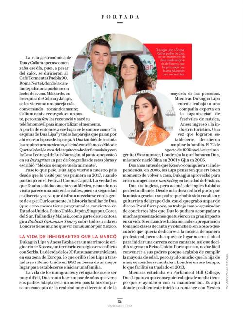 Dua Lipa Cover Vanidades Mexico September 2024 4