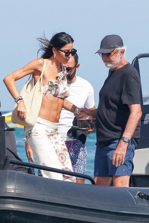 Elisabetta Gregoraci and Flavio Briatore Arrive at Club 55 in Saint Tropez August 2024 6