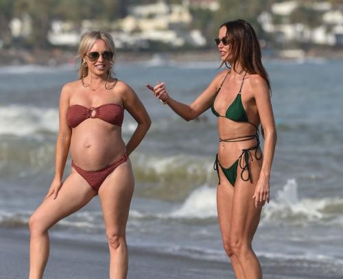 Jennifer Metcalfe Jorgie Porter Pregnant Bikini Spain August 2024 8