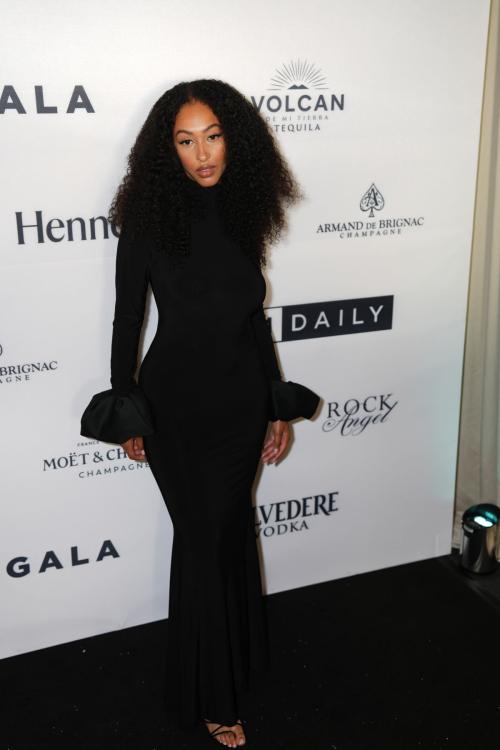 Minaa Simone seen in Black Dress at GRM Gala 2024 in London