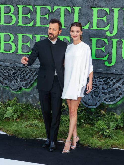 Nicole Brydon Bloom and Justin Theroux at Beetlejuice Beetlejuice Premiere 2024 in London 1