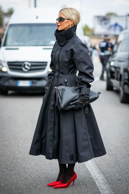Caroline Daur Arrives at Prada Fashion Show at Milan Fashion Week 2