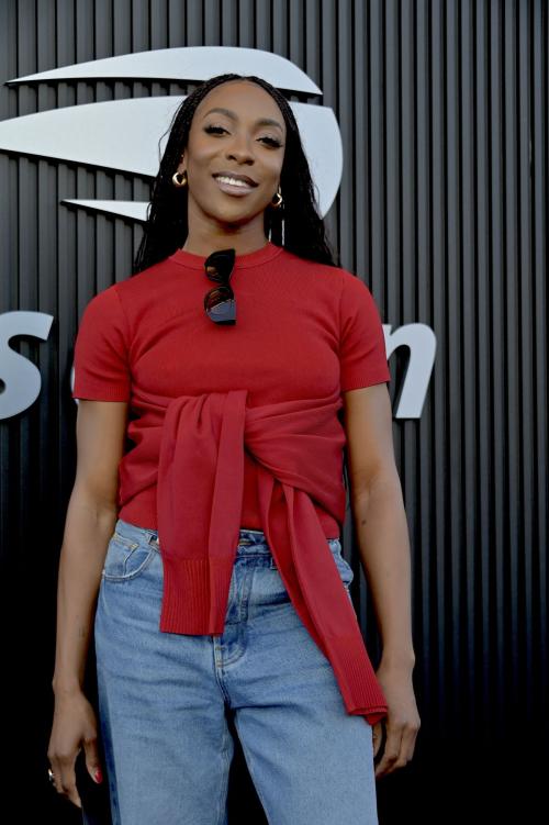 Ego Nwodim at 2024 US Open Celebrity Blue Carpet in New York 2