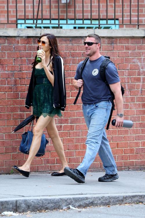 Famke Janssen and Ryan Faucett Out for a Smoothie in West Village 2