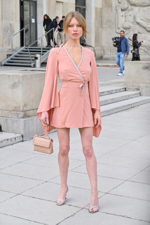 Ivy Getty Arrives at Elie Saab Show, Paris Fashion Week, September 2024