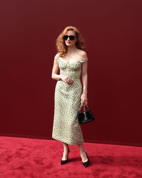 Jessica Chastain at Gucci Fashion Show at Milan Fashion Week 2