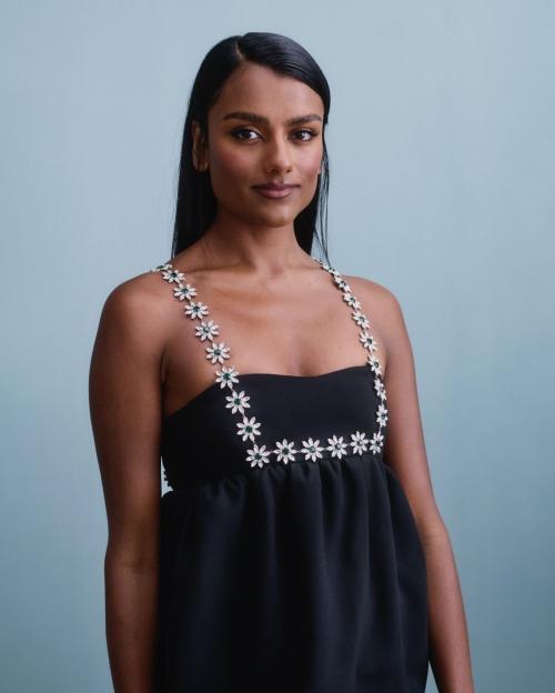 Simone Ashley at Prada Spring/Summer 2025 Womenswear Show during Milan Fashion Week 1