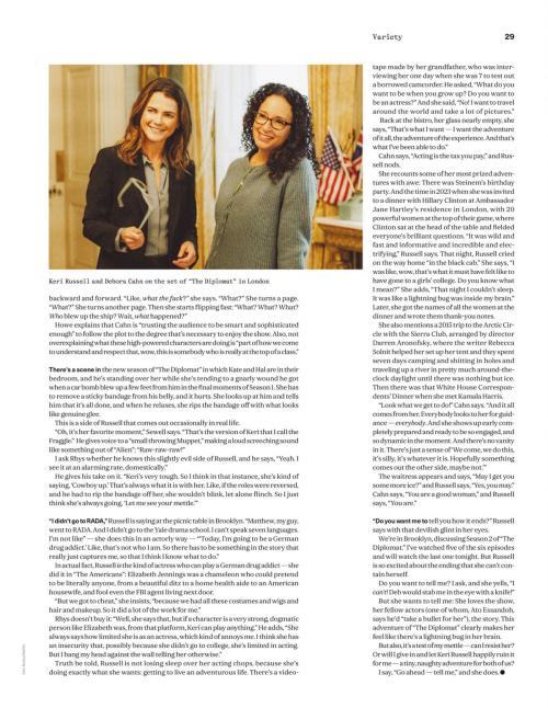 Keri Russell in Variety Magazine, October 2024 2