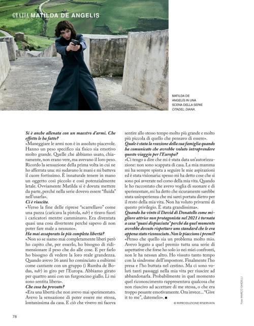 Matilda De Angelis in Grazia Italy Photoshoot, October 2024 1