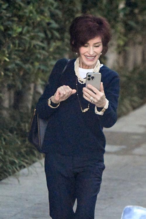 Sharon Osbourne FaceTimes on Her Way to Lunch in Beverly Hills, October 2024