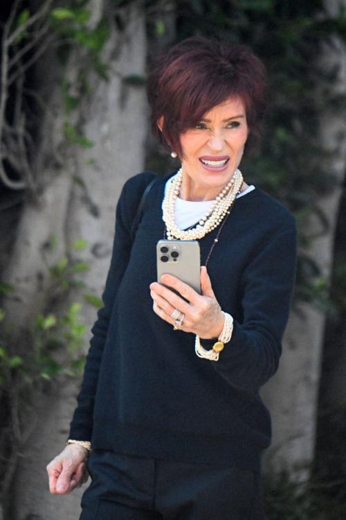 Sharon Osbourne FaceTimes on Her Way to Lunch in Beverly Hills, October 2024 4