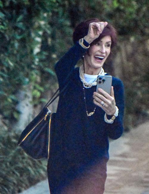 Sharon Osbourne FaceTimes on Her Way to Lunch in Beverly Hills, October 2024 5