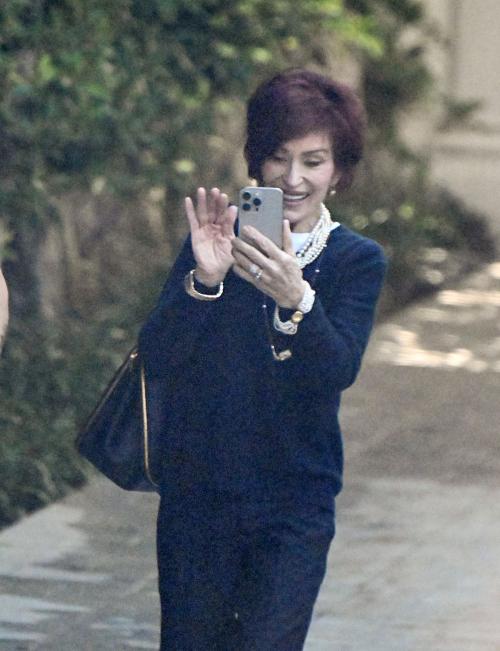 Sharon Osbourne FaceTimes on Her Way to Lunch in Beverly Hills, October 2024 6