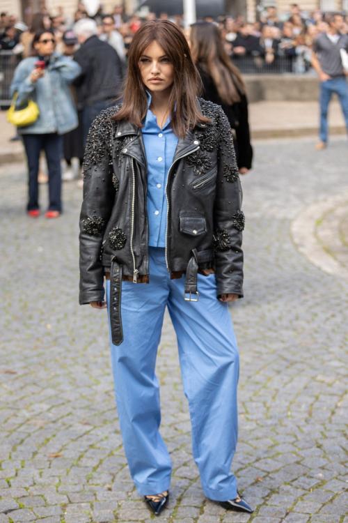 Thylane Blondeau at Miu Miu Fashion Show at Paris Fashion Week, October 2024