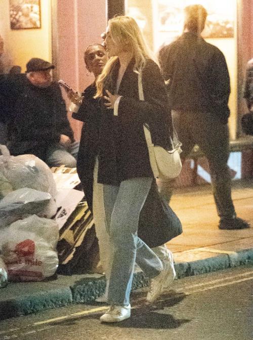 Tilly Keeper and Amy-Leigh Hickman Night Out Groucho Club London, October 2024 3