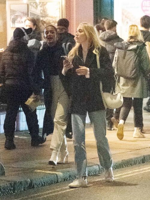 Tilly Keeper and Amy-Leigh Hickman Night Out Groucho Club London, October 2024 4