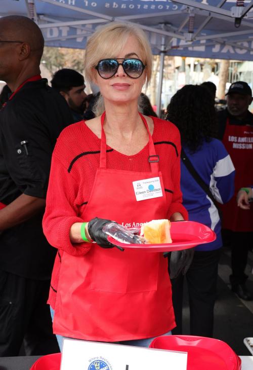 Eileen Davidson Serving Food at LA Mission, November 2024 1
