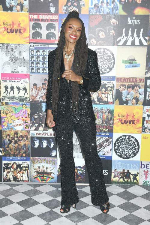 Latham Thomas at Alice + Olivia Beatles Collaboration in New York, November 2024