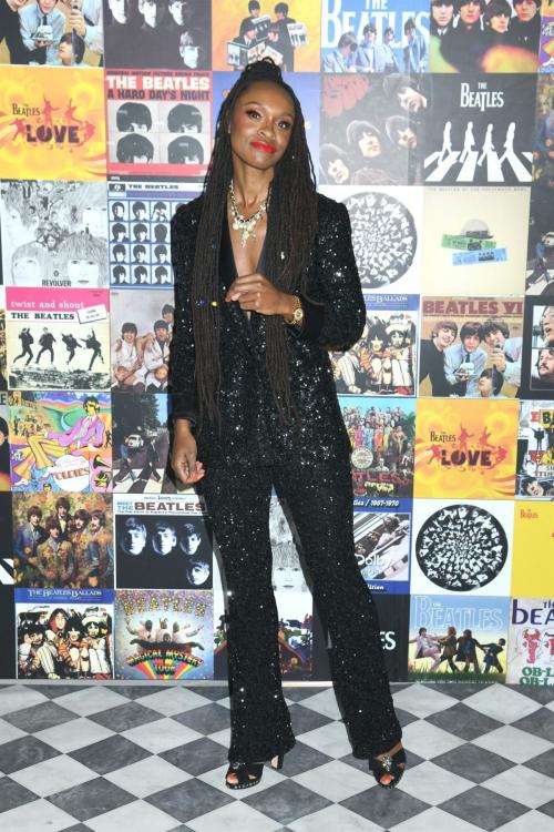 Latham Thomas at Alice + Olivia Beatles Collaboration in New York, November 2024 3