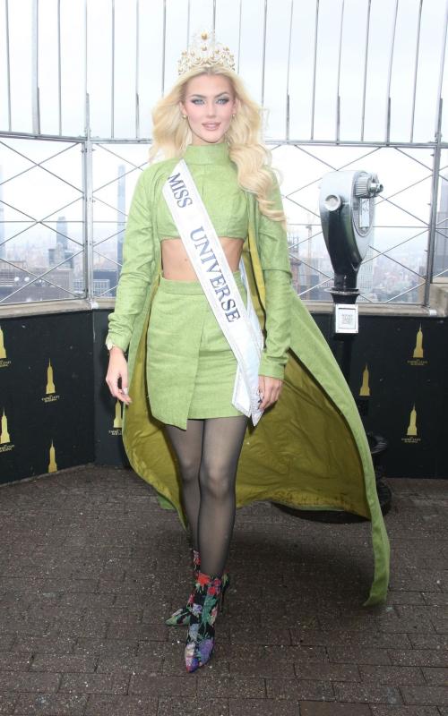 Victoria Kjaer Theilvig Miss Universe 2024 Lights Empire State Building, November 2024 9