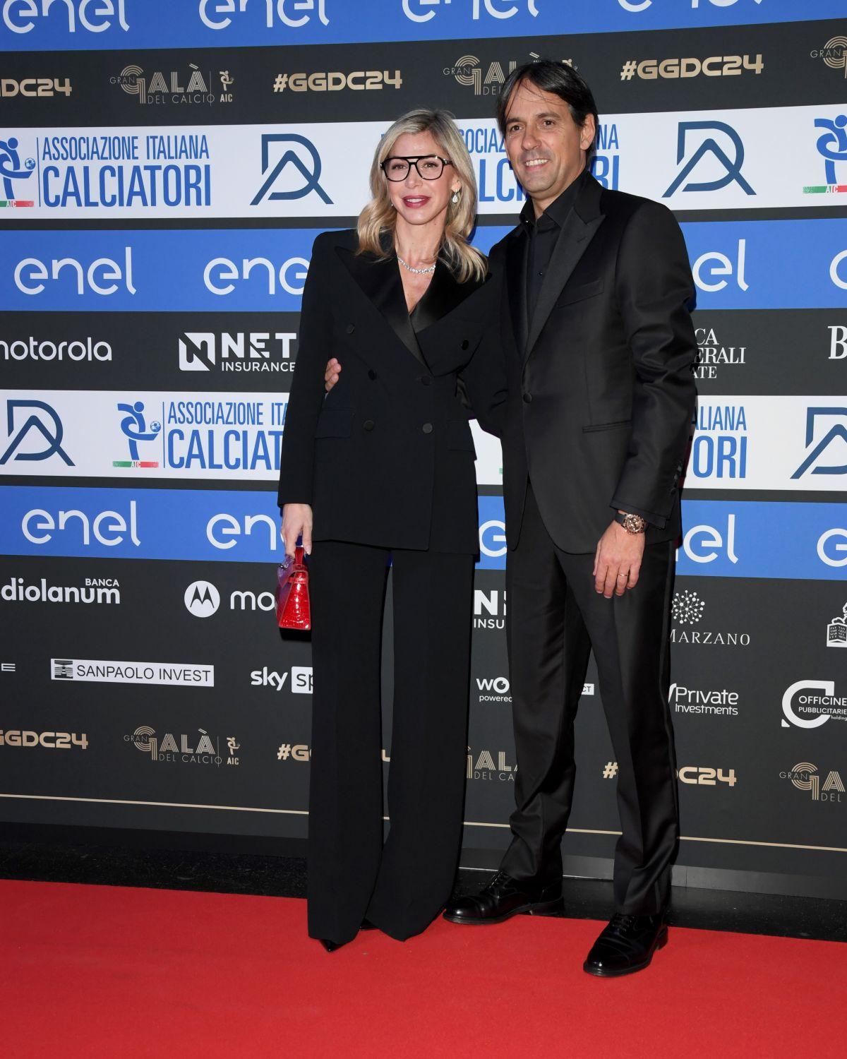 Gaia Lucariello Inzaghi at Gran Gala del Calcio in Milan, December 2024