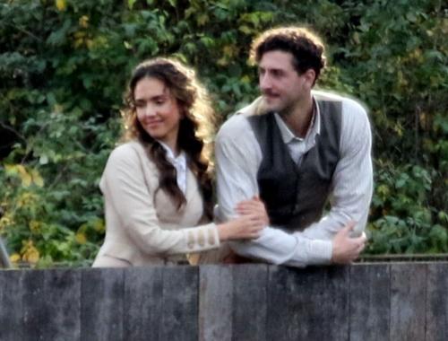 Jessica Alba and Michele Morrone on the Set of Maserati, December 2024​ 7