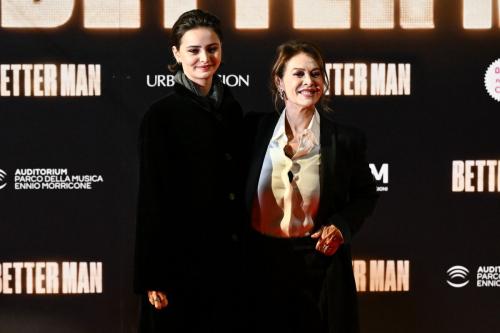 Maria Mainetti and Elena Sofia Ricci at Better Man Premiere, December 2024 2