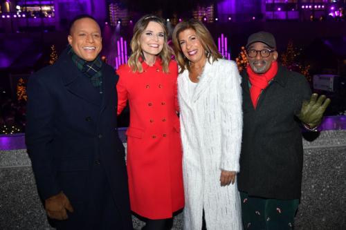 Savannah Guthrie and Hoda Kotb at Rockefeller Center Lighting, December 2024