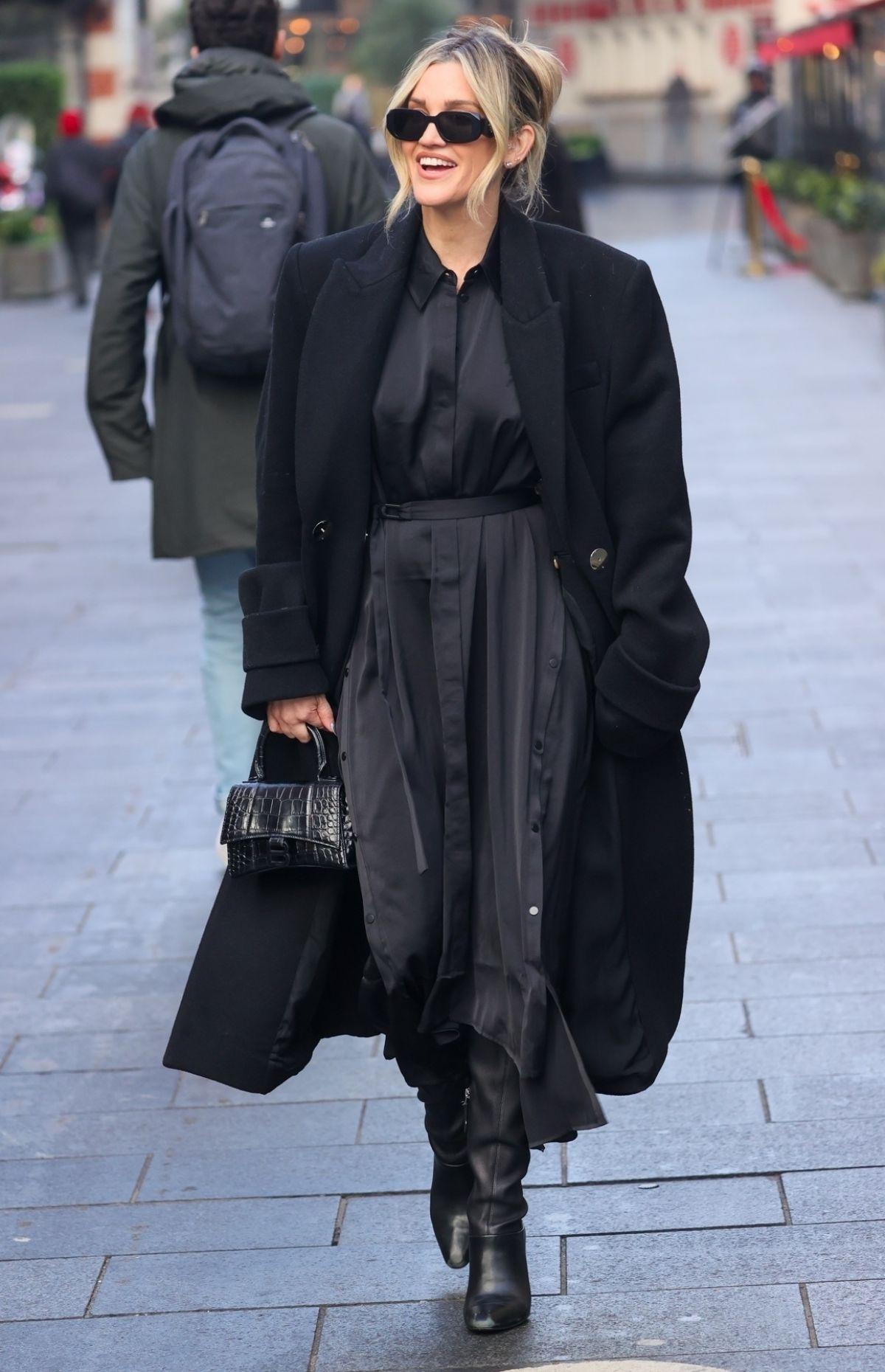 Ashley Roberts Arrives at Heart Radio, January 2025