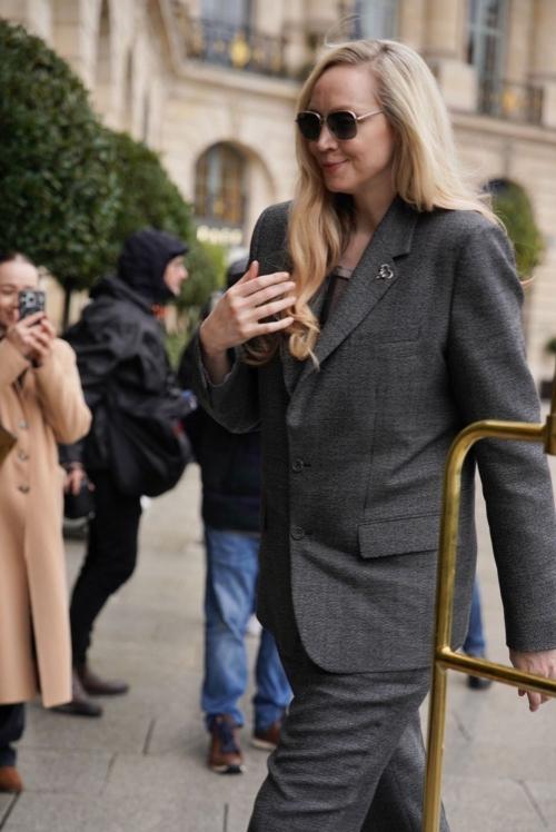 Gwendoline Christie Arrives at Ritz for Paris Fashion Week, January 2025 1