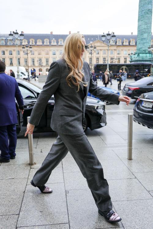 Gwendoline Christie Arrives at Ritz for Paris Fashion Week, January 2025 5