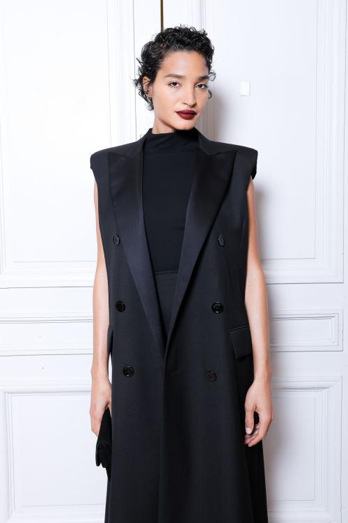 Indya Moore at Alexandre Vauthier Haute Couture Show, January 2025
