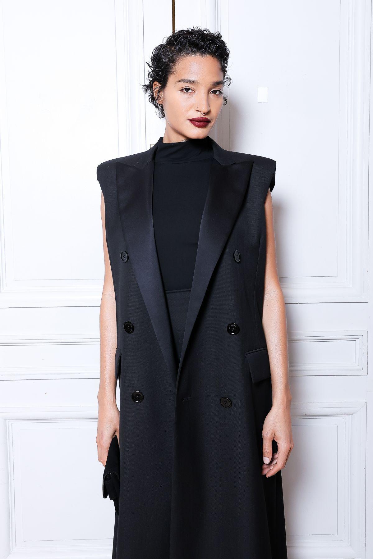 Indya Moore at Alexandre Vauthier Haute Couture Show, January 2025